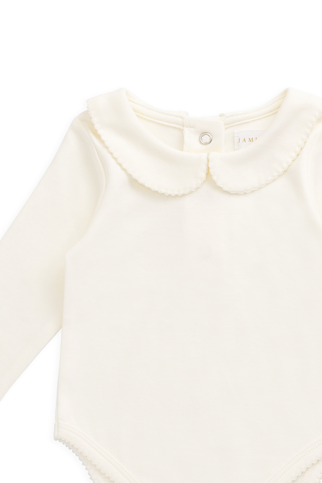 Pima Cotton Wrenley Bodysuit - Parchment Childrens Bodysuit from Jamie Kay NZ