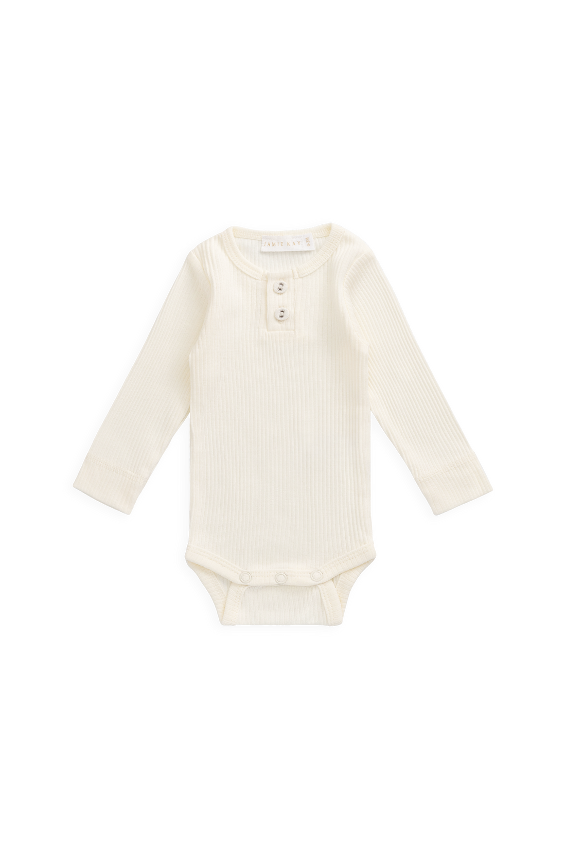 Organic Cotton Modal Long Sleeve Bodysuit - Milk Childrens Bodysuit from Jamie Kay NZ