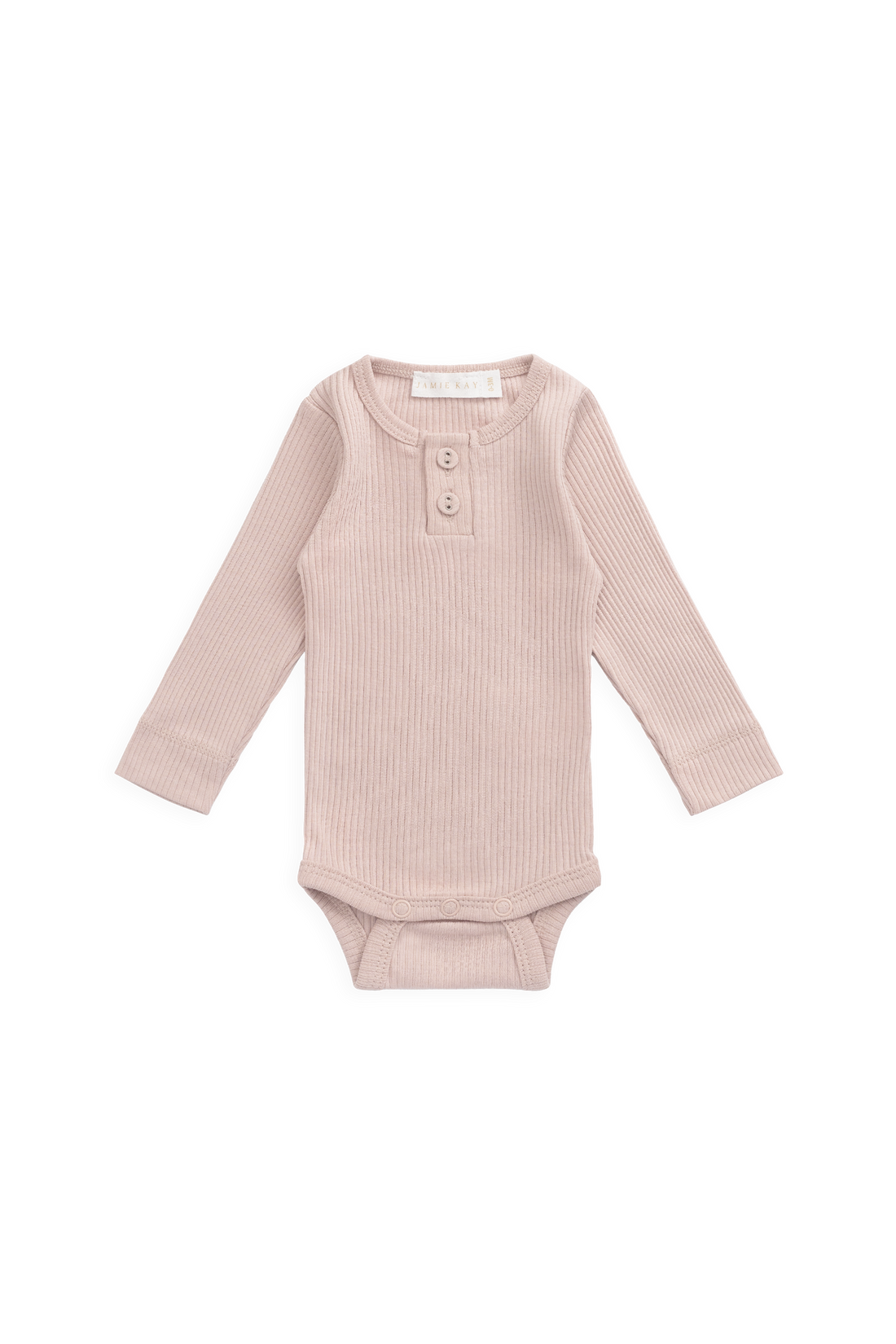 Organic Cotton Modal Long Sleeve Bodysuit - Rose Smoke Childrens Bodysuit from Jamie Kay NZ