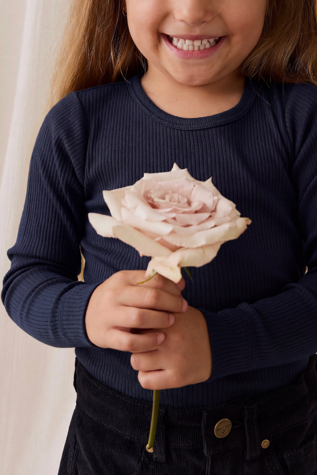 Organic Cotton Modal Marina Long Sleeve Top - Eclipse Childrens Top from Jamie Kay NZ