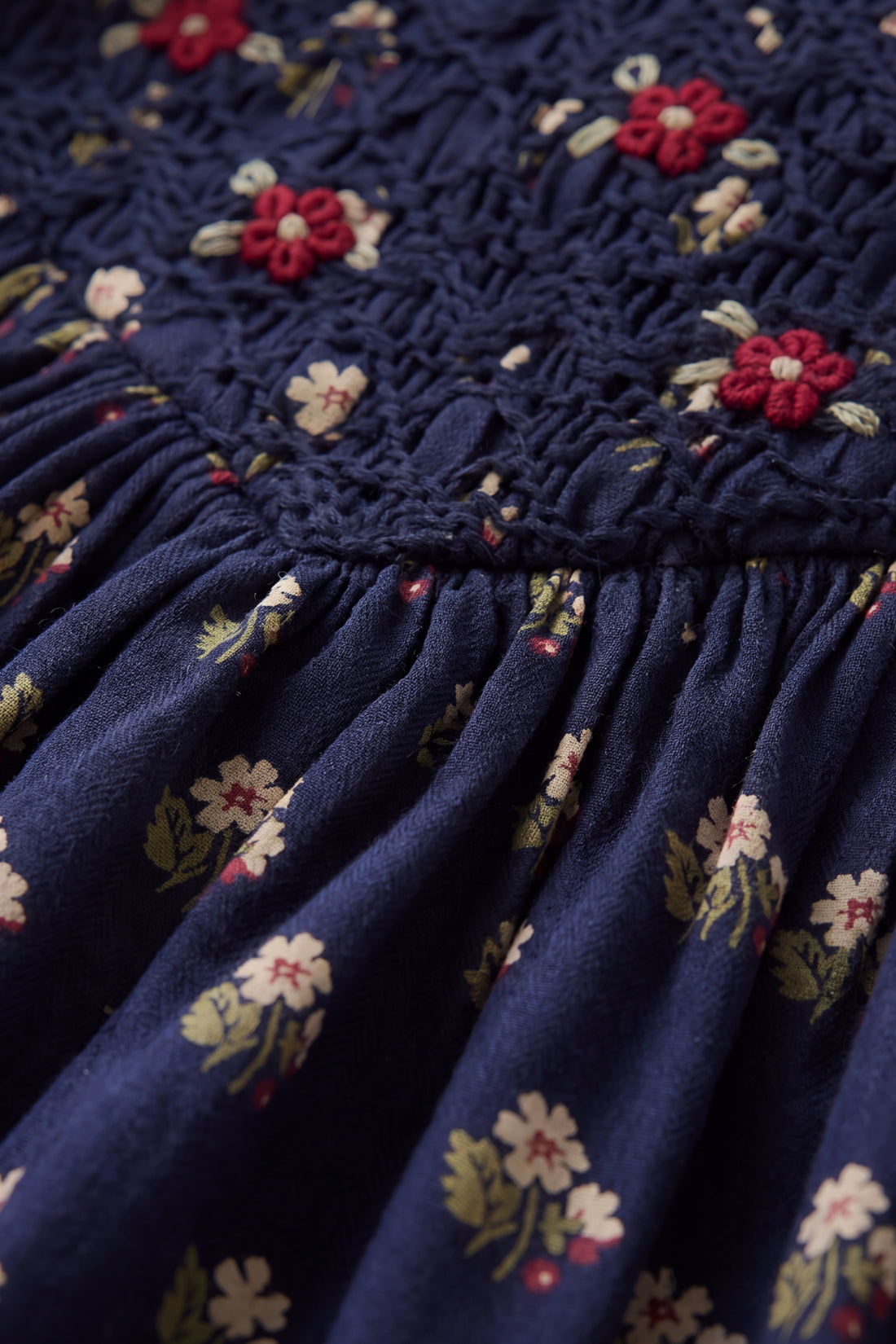 Organic Cotton Wanda Dress - Elsa Navy Childrens Dress from Jamie Kay NZ