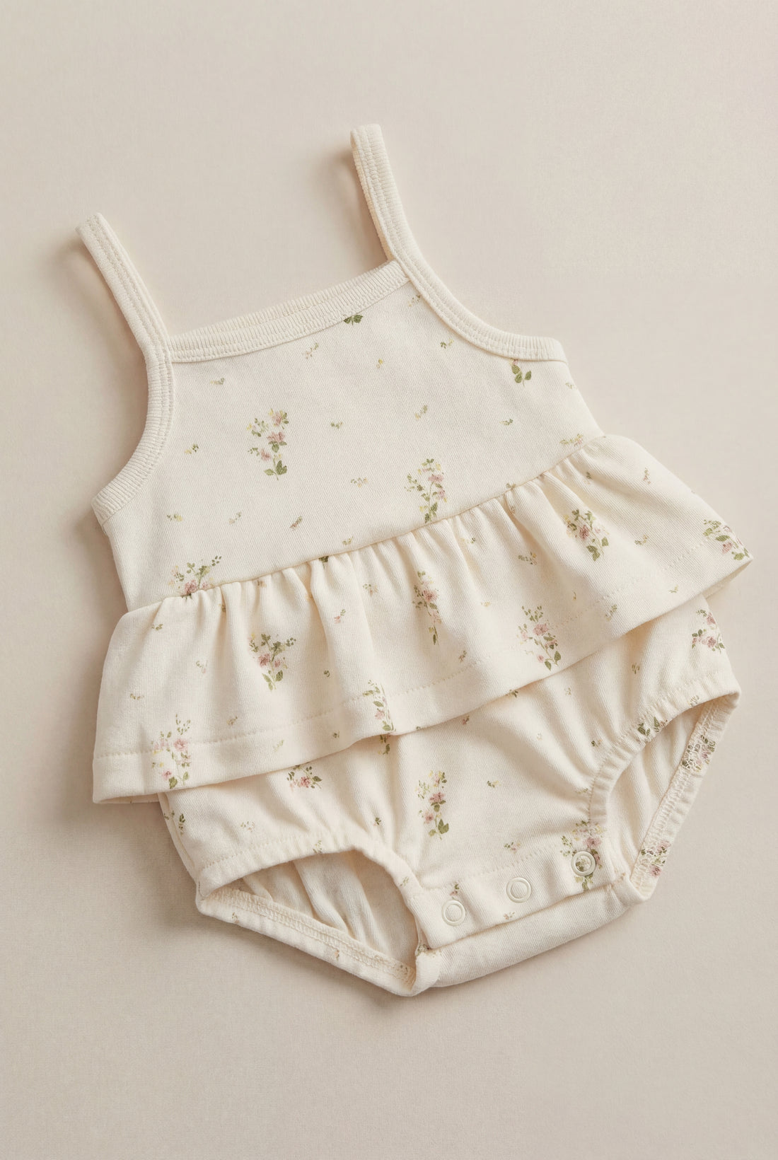 Organic Cotton Astra Playsuit - Josepha Egret Small Childrens Playsuit from Jamie Kay NZ
