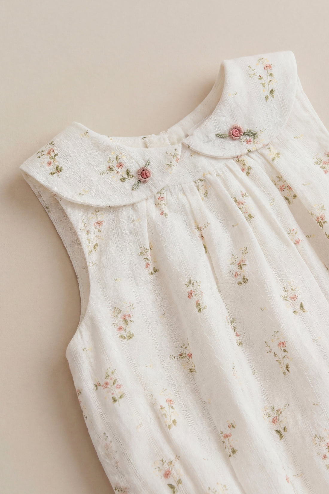 Organic Cotton Brynlee Playsuit - Josepha Egret Childrens Playsuit from Jamie Kay NZ