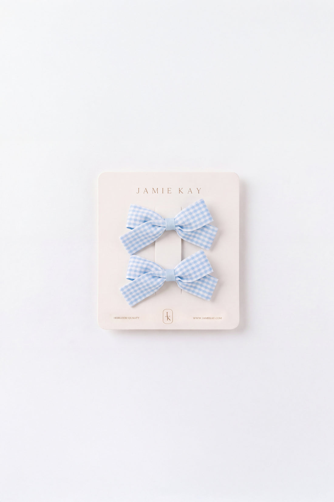 Wrenley Clip 2PK - Vanilla Sky Gingham Childrens Hair Accessories from Jamie Kay NZ