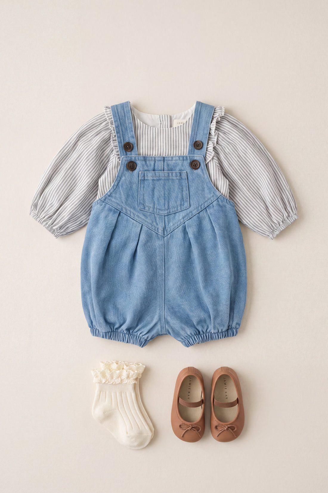 Stefan Denim Playsuit - Lake Denim Childrens Playsuit from Jamie Kay NZ