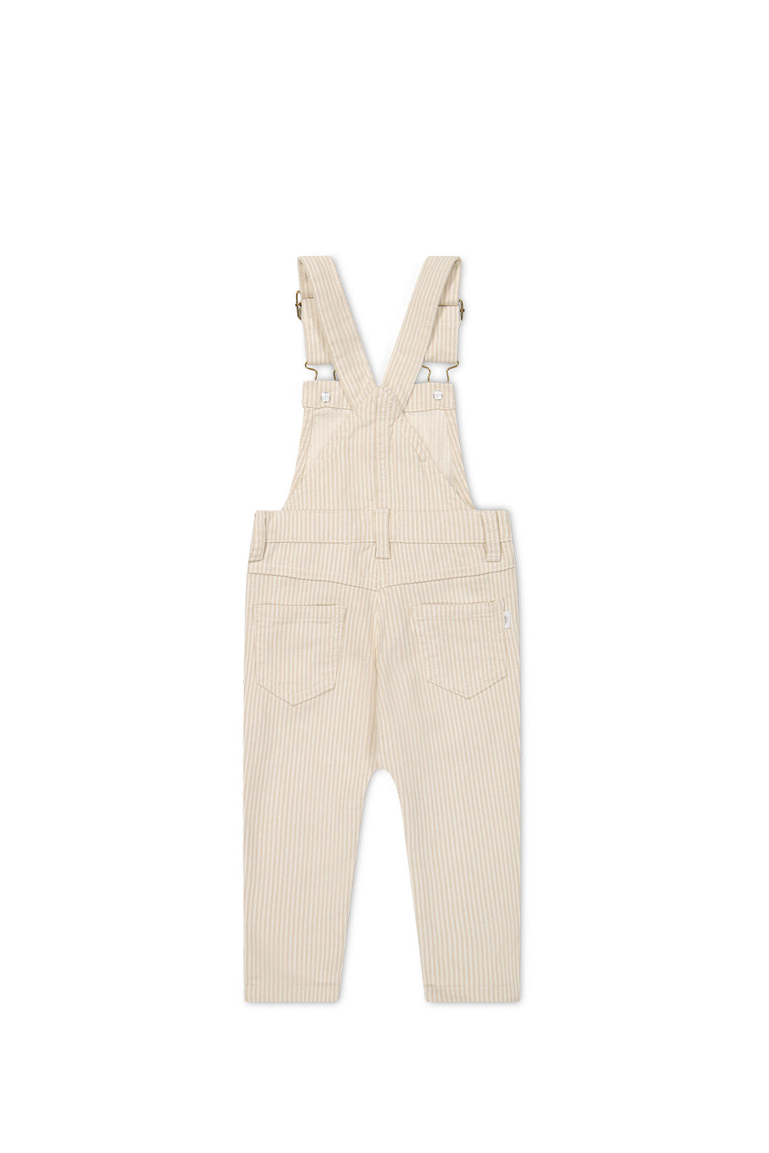 Jordie Overall - Fine Stripe Biscuit/Cloud Childrens Overall from Jamie Kay NZ