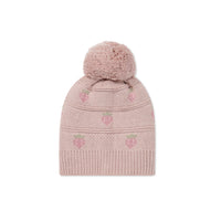 Juliette Beanie - Strawberry Childrens Hat from Jamie Kay NZ