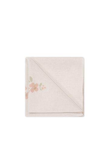 Juliette Blanket - Petite Goldie Knit Parchment Childrens Blanket from Jamie Kay NZ