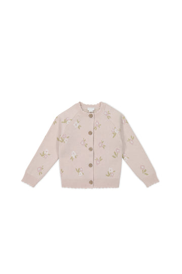 Juliette Cardigan - Meredith Morganite Childrens Cardigan from Jamie Kay NZ