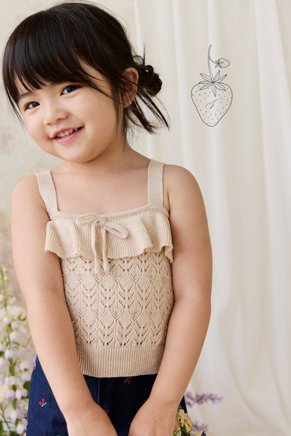 Melanie Top - Light Oatmeal Marle Childrens Top from Jamie Kay NZ
