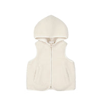 Kai Recycled Polyester Sherpa Vest - Natural Childrens Vest from Jamie Kay NZ