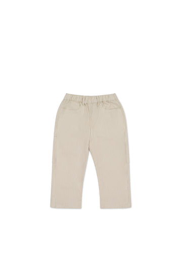 Kingsley Pant - Fine Stripe Biscuit/Cloud Childrens Pant from Jamie Kay NZ