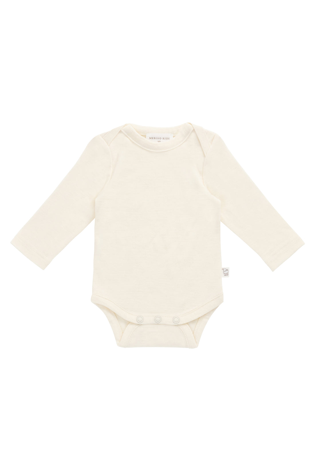 Merino Long Sleeve Envelope Bodysuit - Cloud Childrens Bodysuit from Jamie Kay NZ