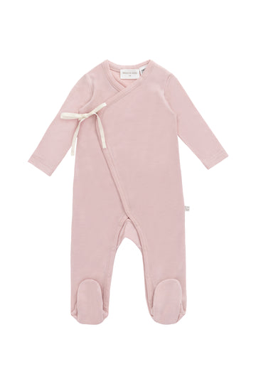 Merino Wrap Onepiece - Cloud Pink Childrens Onepiece from Jamie Kay NZ