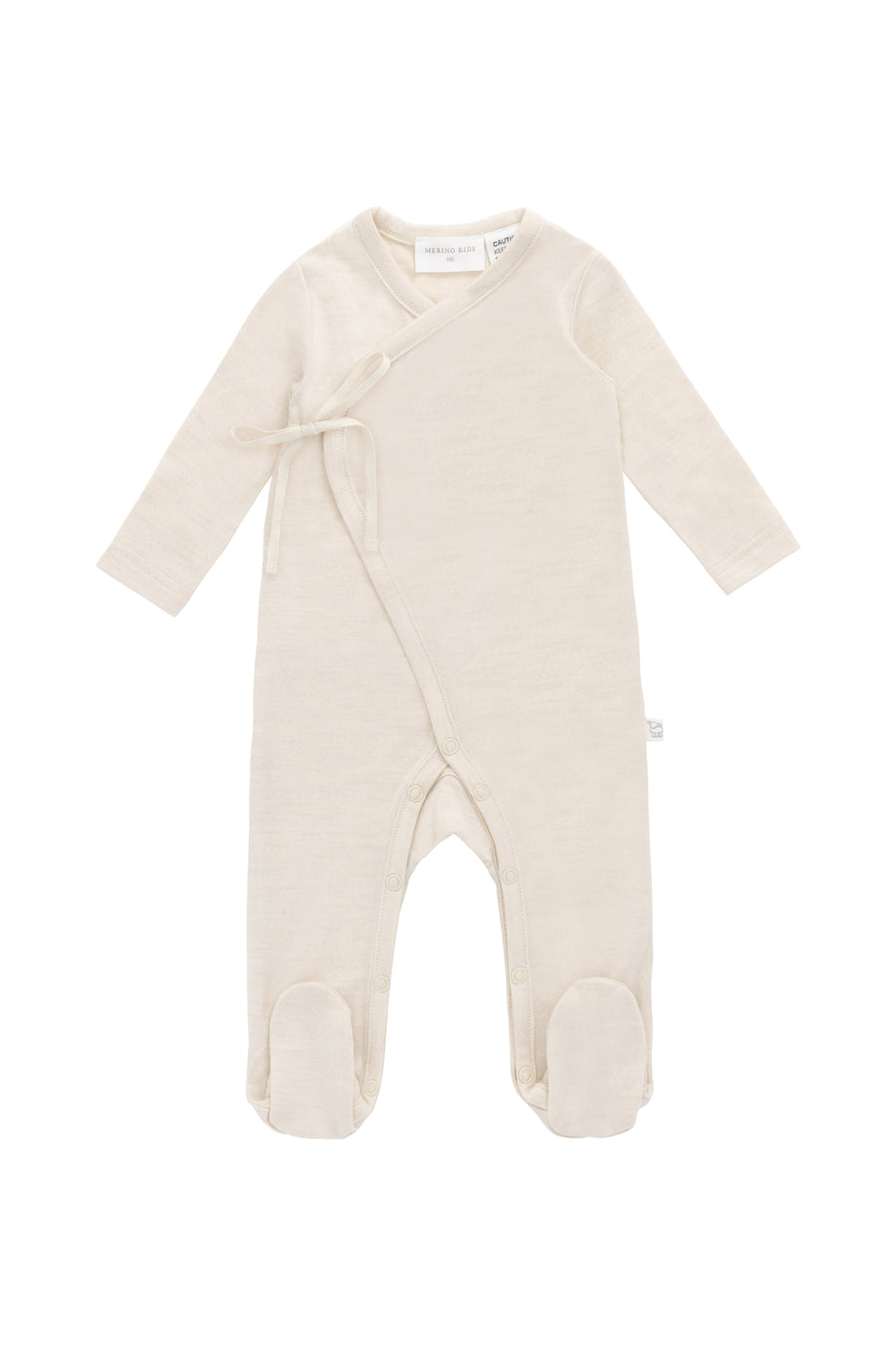 Merino Wrap Onepiece - Natural Childrens Onepiece from Jamie Kay NZ