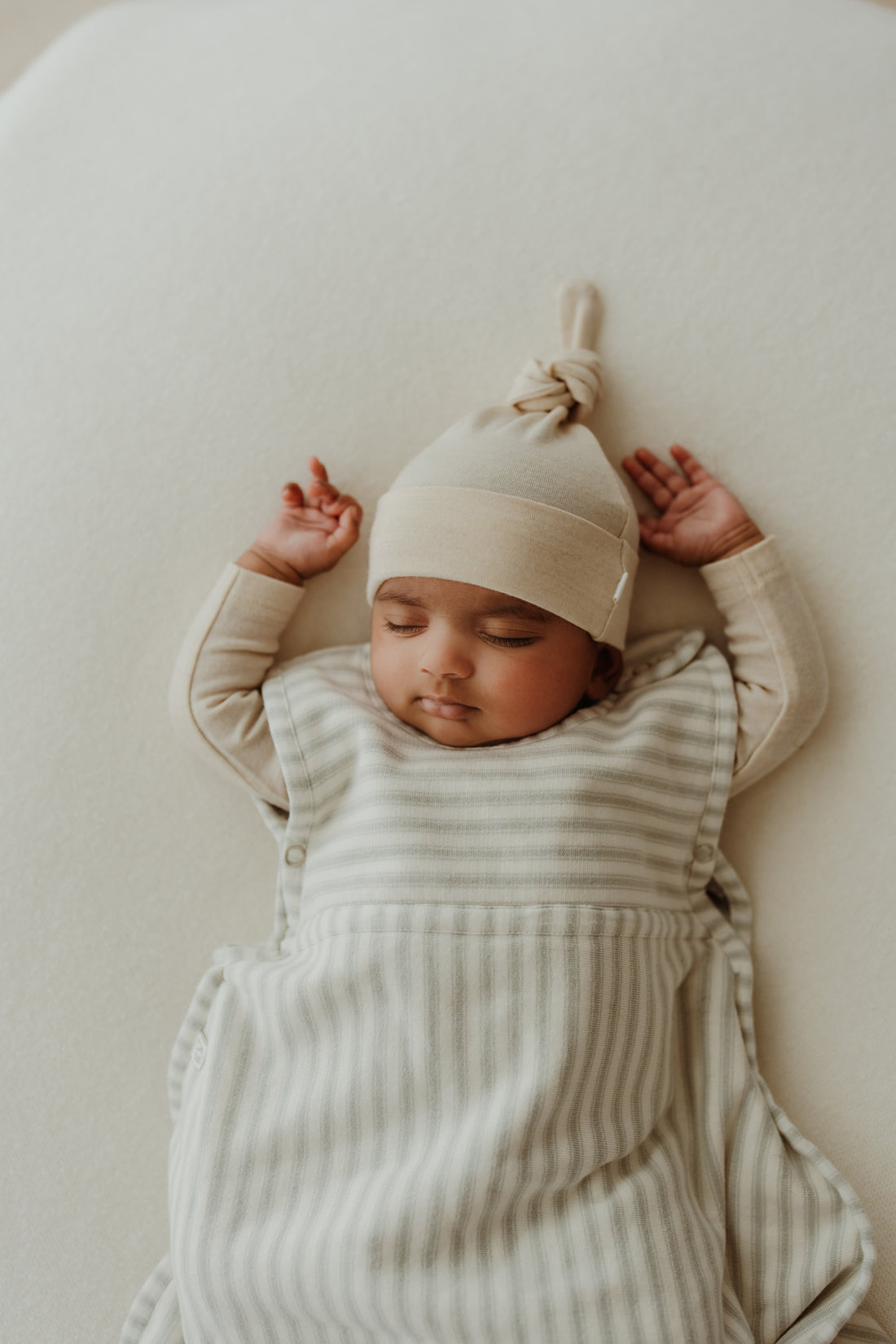 Merino Kids Go Go Bag - Duvet - Variegated Stripe Mist Childrens Sleep Gown from Jamie Kay NZ