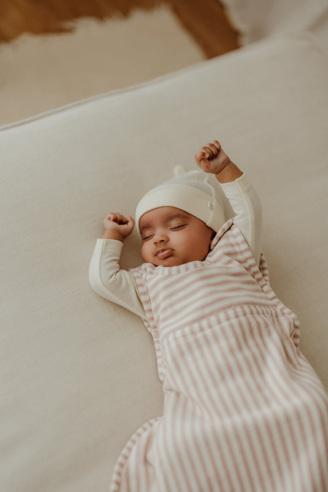 Merino Kids Go Go Bag - Duvet - Variegated Stripe Mauve Childrens Sleeping Bag from Jamie Kay NZ