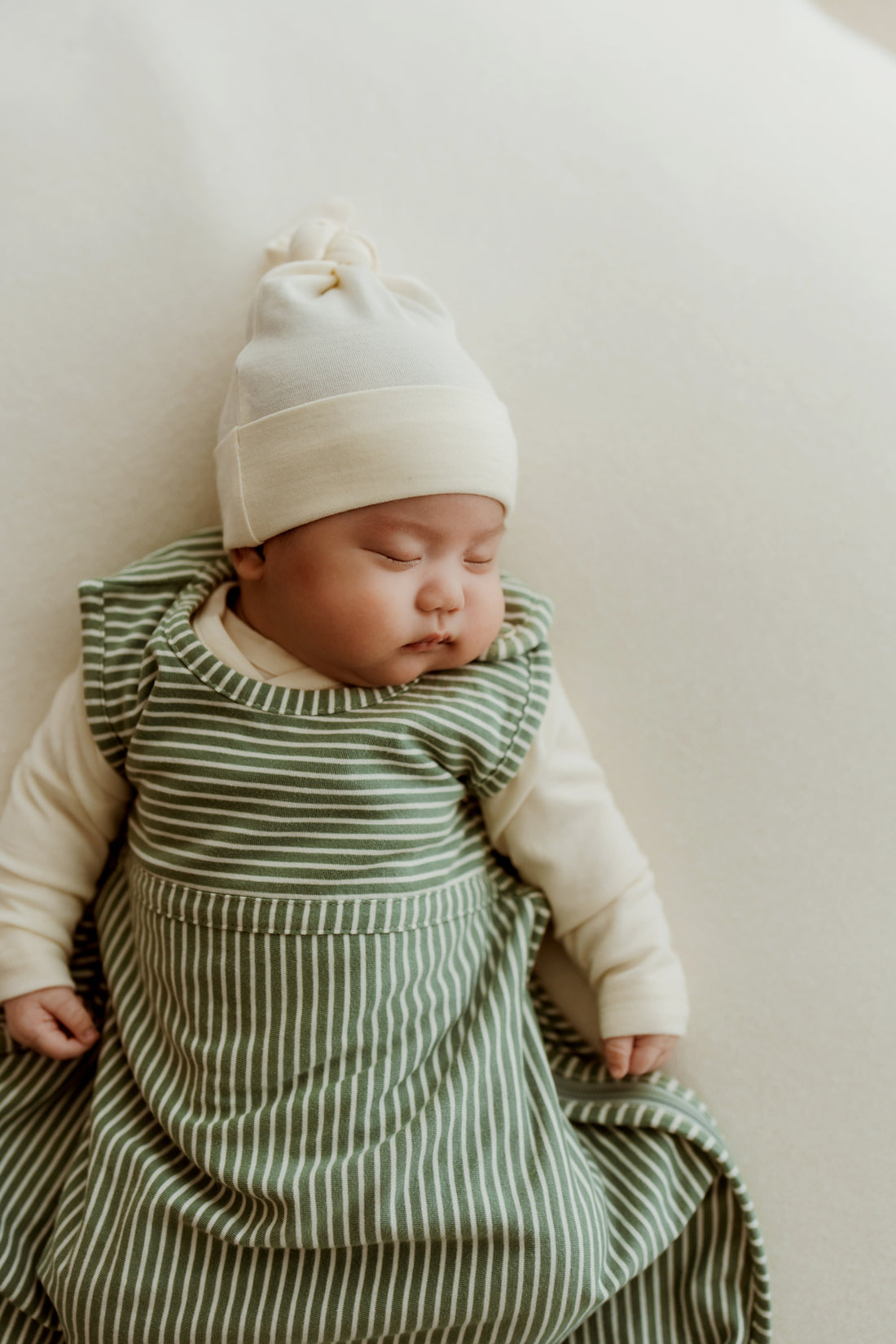 Merino Kids Go Go Bag - All Seasons - Olive Stripe Childrens Sleeping Bag from Jamie Kay NZ