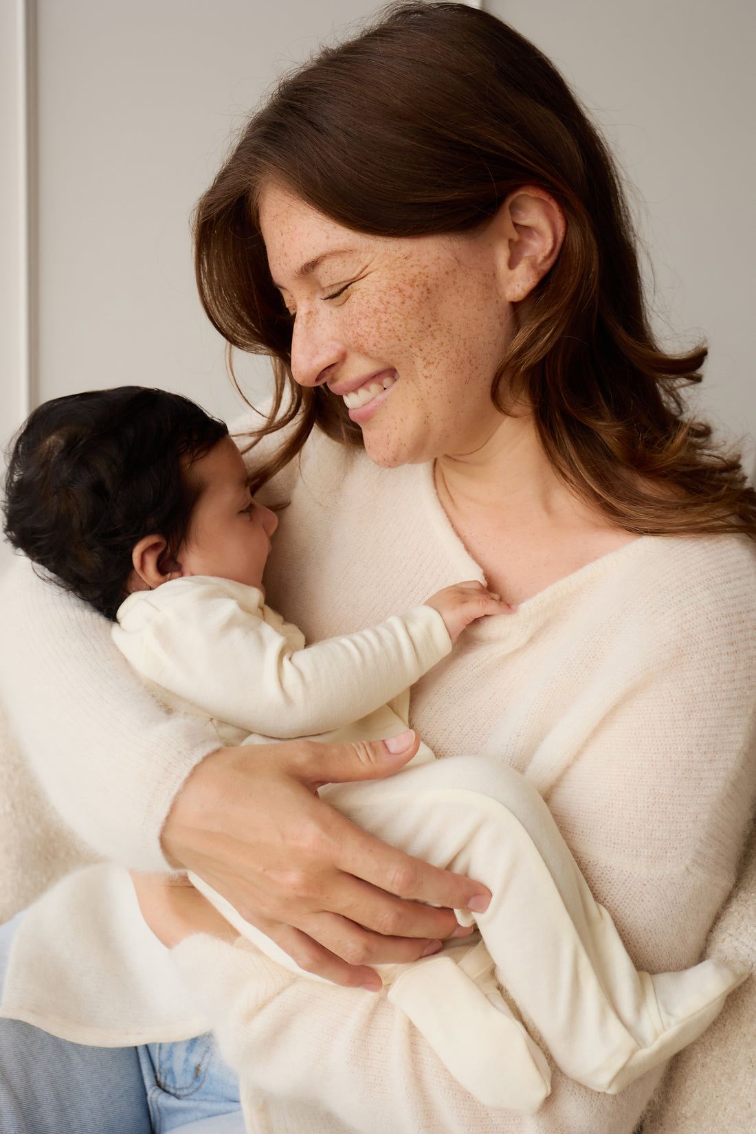 Merino Wrap Onepiece - Cloud Childrens Onepiece from Jamie Kay NZ