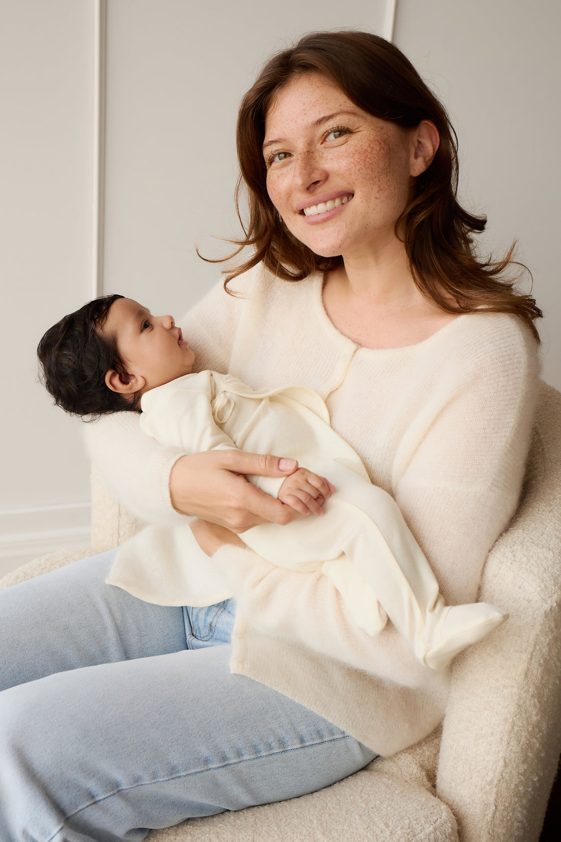 Merino Wrap Onepiece - Cloud Childrens Onepiece from Jamie Kay NZ