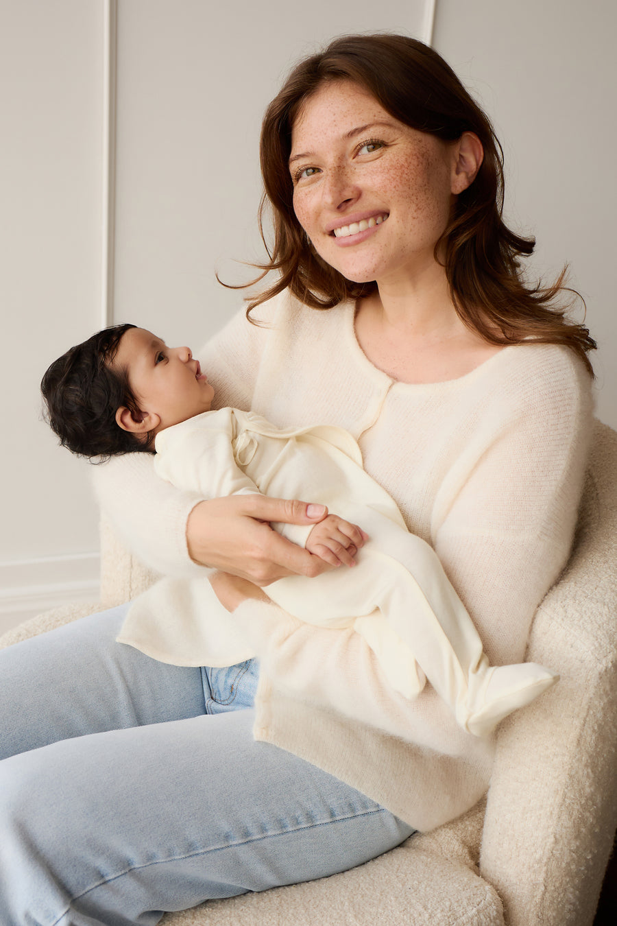 Merino Wrap Onepiece - Cloud Childrens Onepiece from Jamie Kay NZ