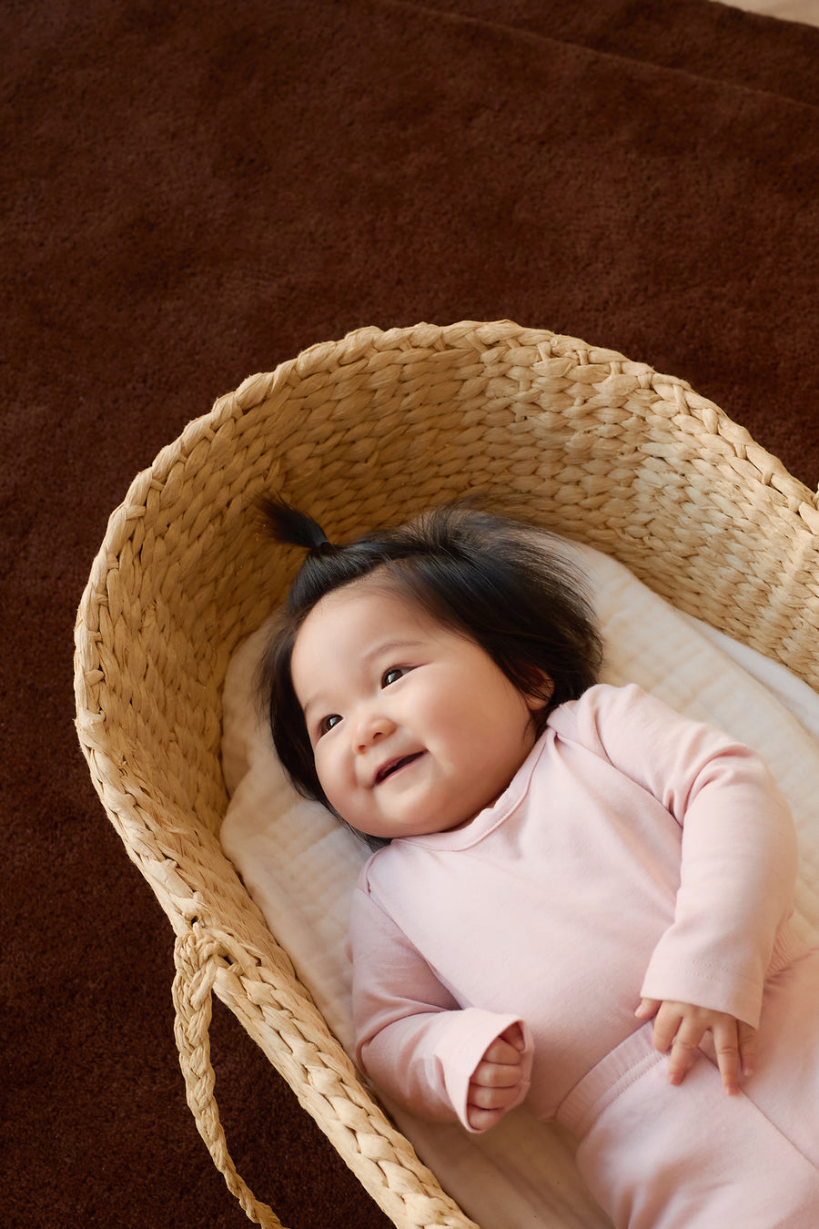 Merino Long Sleeve Envelope Bodysuit - Cloud Pink Childrens Bodysuit from Jamie Kay NZ