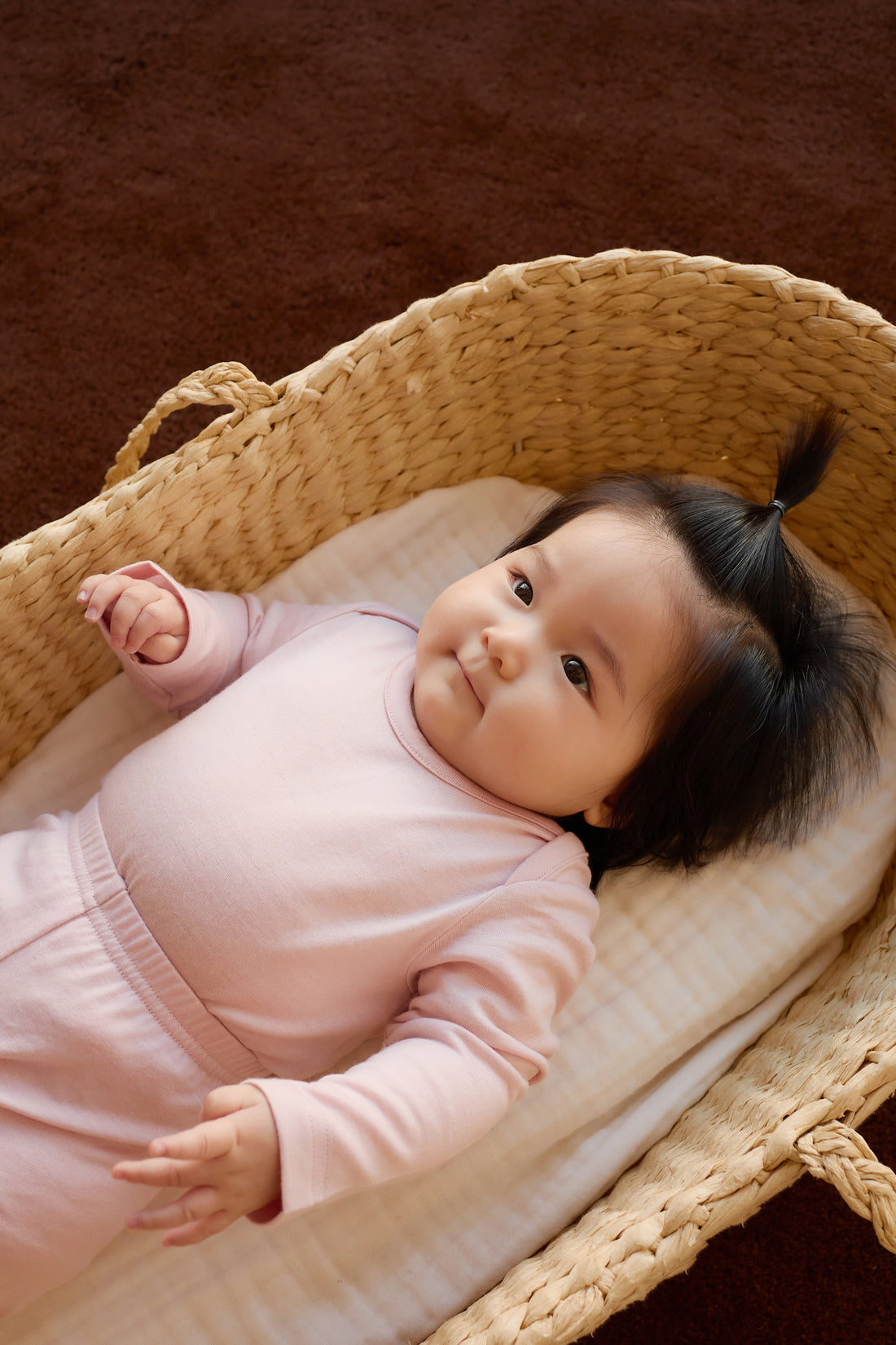 Merino Long Sleeve Envelope Bodysuit - Cloud Pink Childrens Bodysuit from Jamie Kay NZ