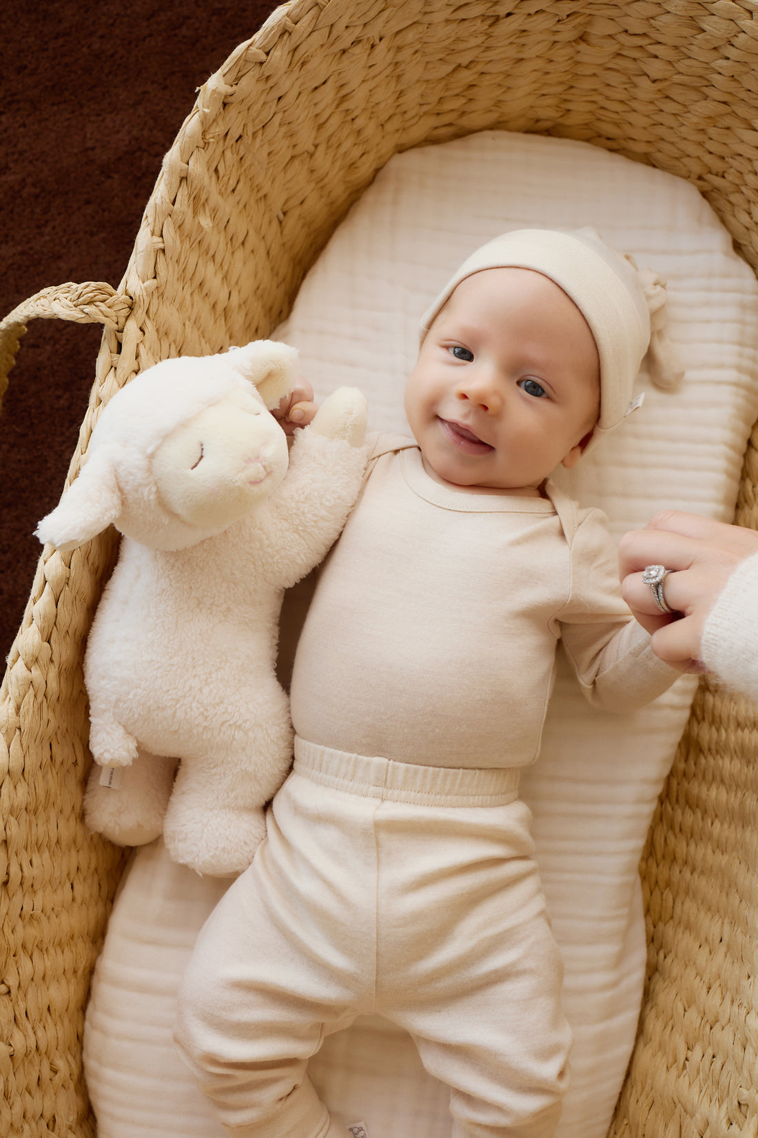 Merino Long Sleeve Envelope Bodysuit - Natural Childrens Bodysuit from Jamie Kay NZ