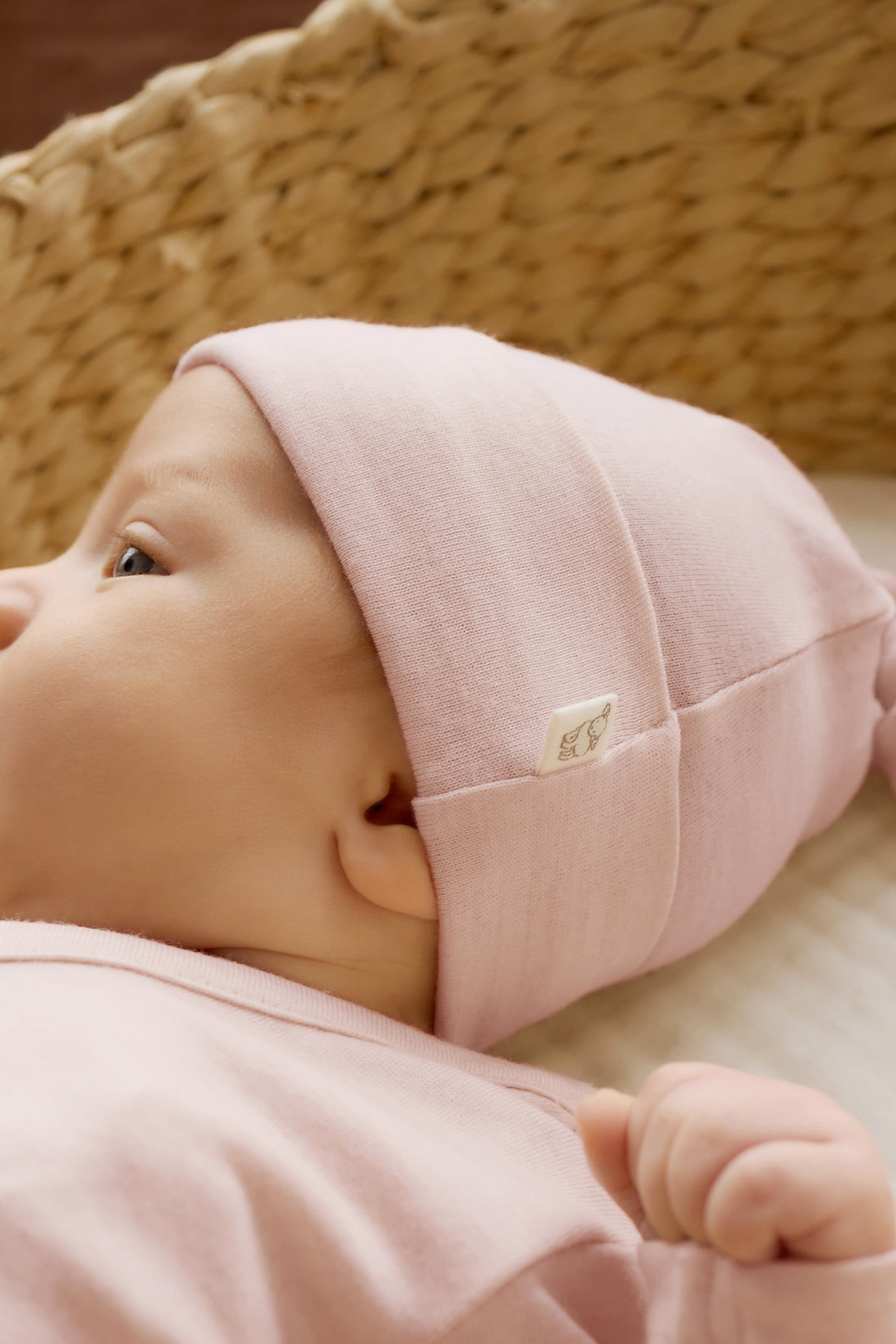 Merino Beanie - Cloud Pink Childrens Beanie from Jamie Kay NZ