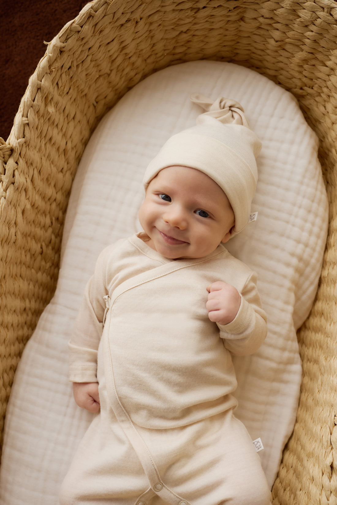 Merino Wrap Onepiece - Natural Childrens Onepiece from Jamie Kay NZ