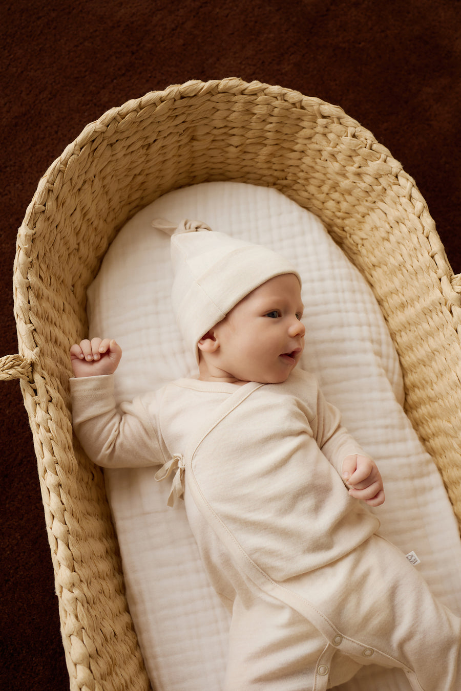 Merino Wrap Onepiece - Natural Childrens Onepiece from Jamie Kay NZ