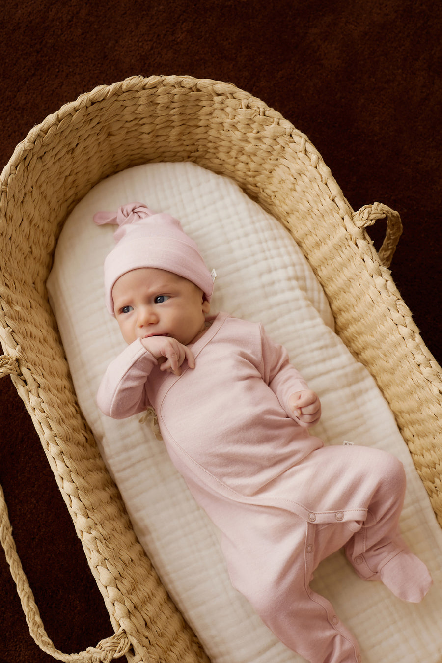 Merino Wrap Onepiece - Cloud Pink Childrens Onepiece from Jamie Kay NZ