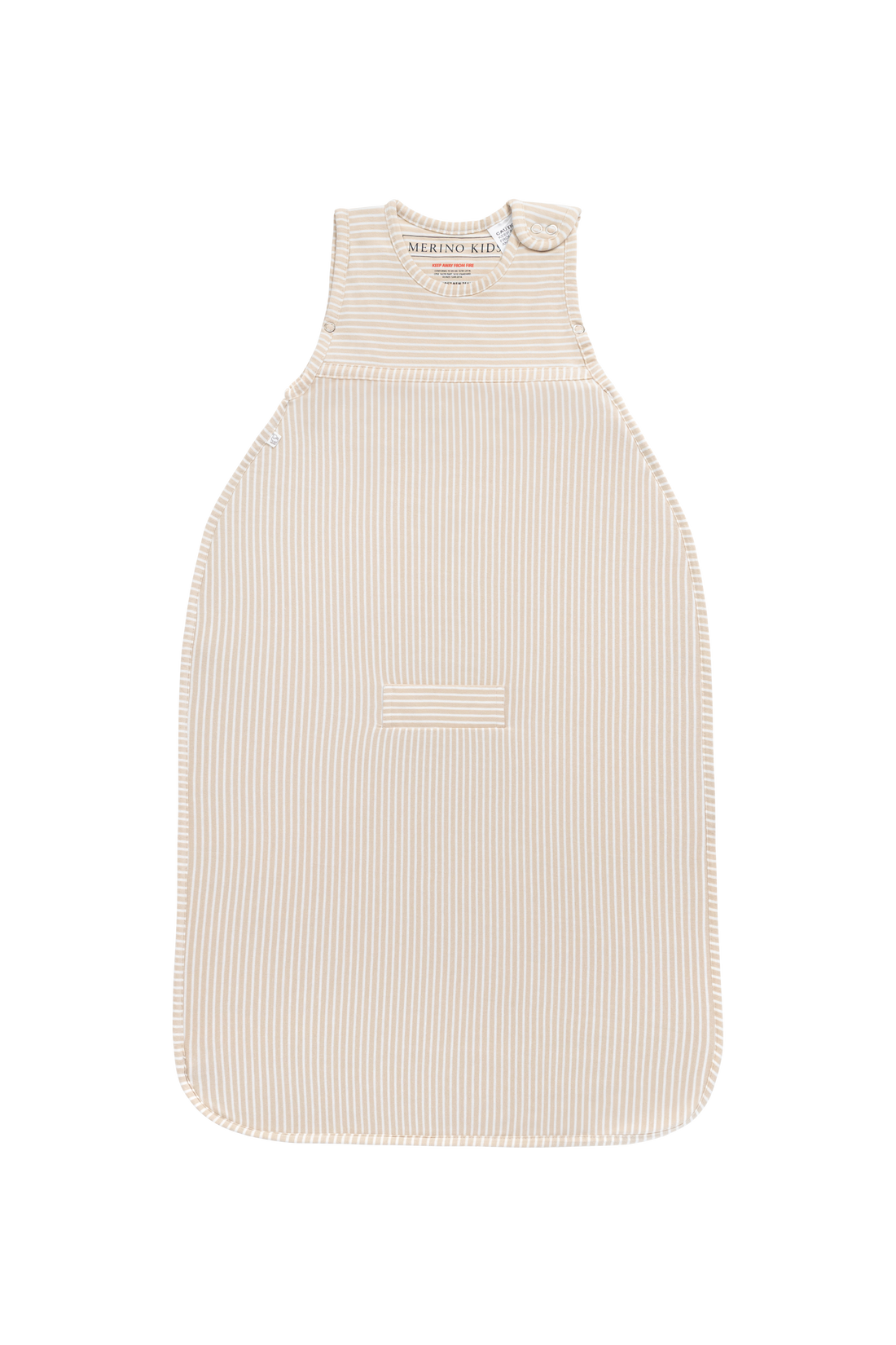 Merino Kids Go Go Bag All Season Merino - Sandstone Stripe Childrens Sleeping Bag from Jamie Kay NZ