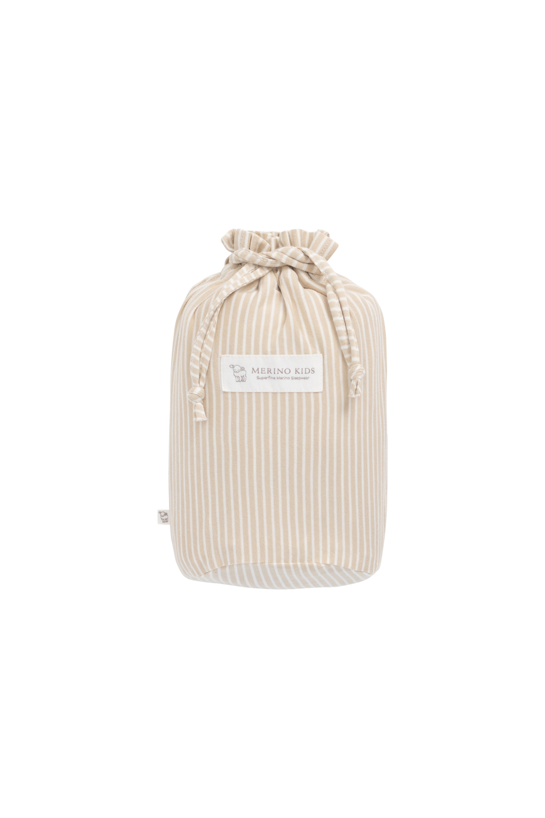 Merino Kids Go Go Bag All Season Merino - Sandstone Stripe Childrens Sleeping Bag from Jamie Kay NZ