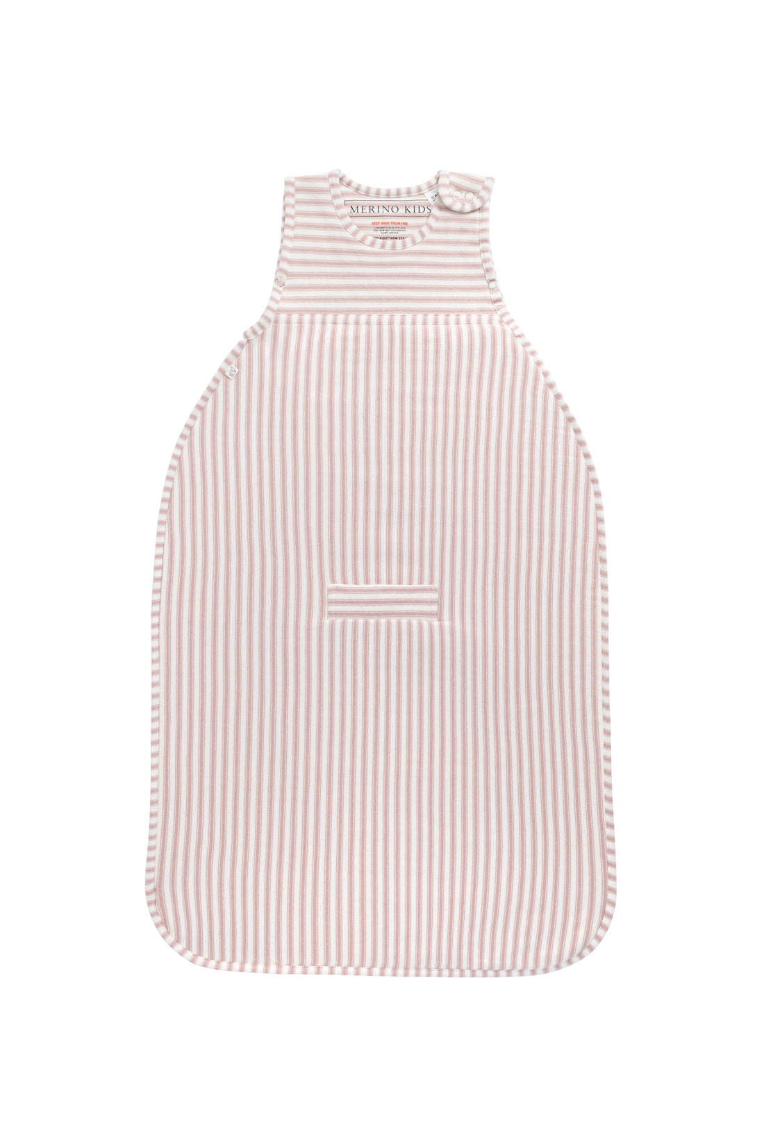 Merino Kids Go Go Bag - Duvet - Variegated Stripe Mauve Childrens Sleeping Bag from Jamie Kay NZ
