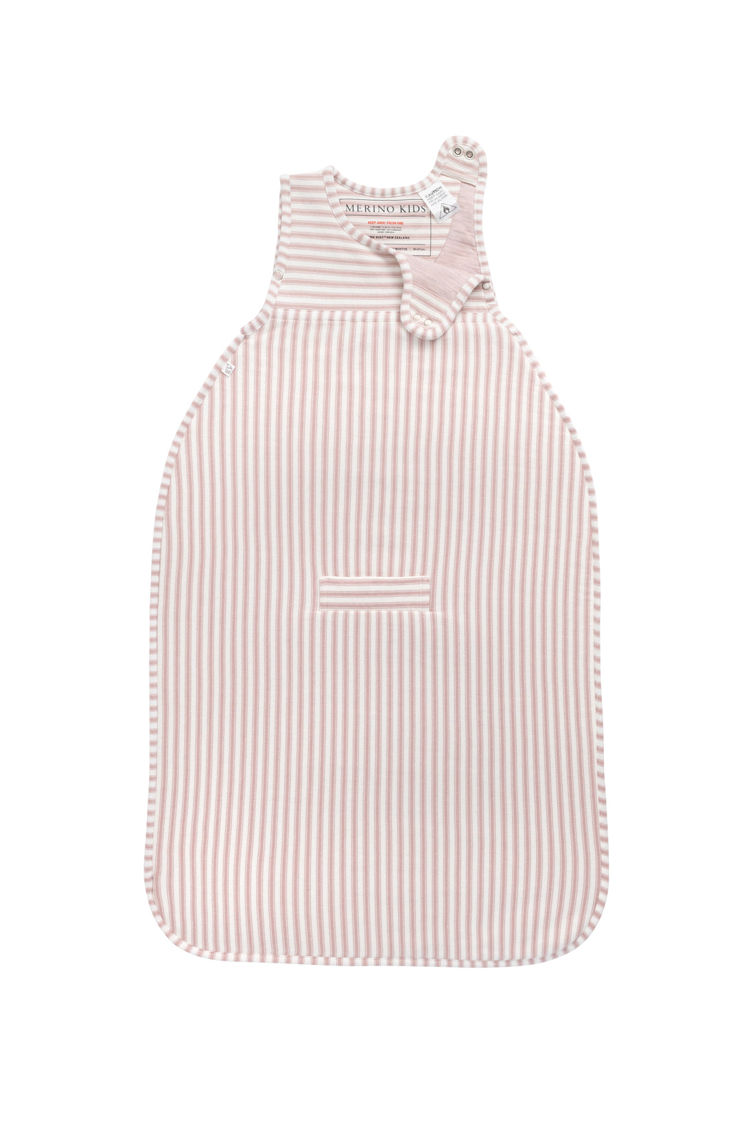 Merino Kids Go Go Bag - Duvet - Variegated Stripe Mauve Childrens Sleeping Bag from Jamie Kay NZ