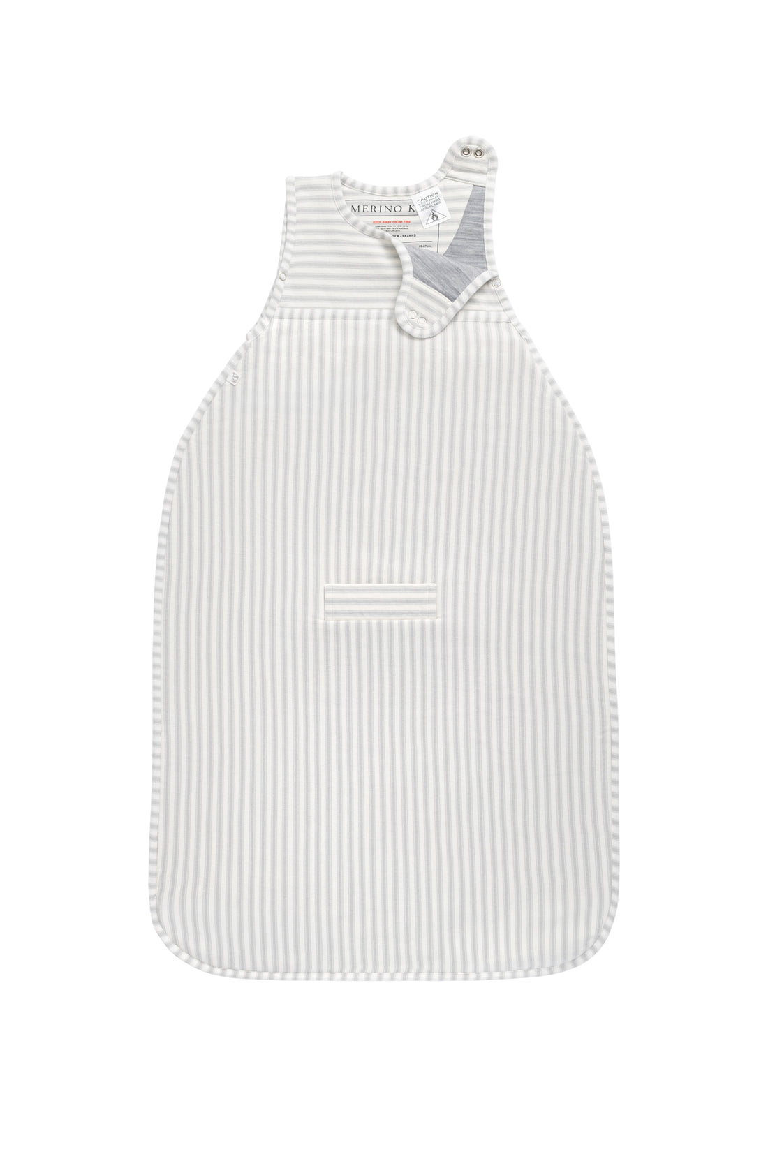 Merino Kids Go Go Bag - Duvet - Variegated Stripe Mist Childrens Sleep Gown from Jamie Kay NZ