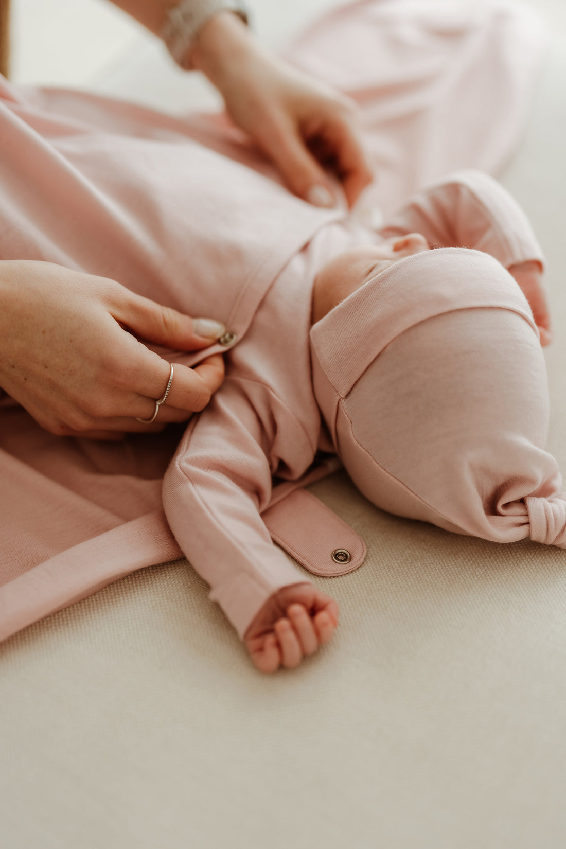 Cocooi Merino Babywrap - Cloud Pink Childrens Sleeping Bag from Jamie Kay NZ