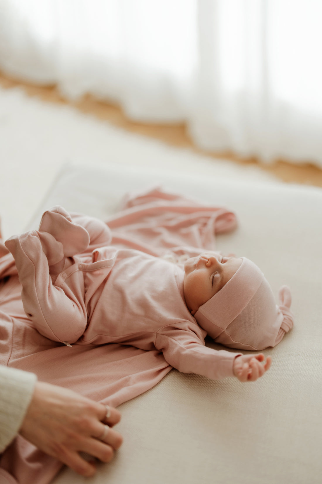 Merino Wrap Onepiece - Cloud Pink Childrens Onepiece from Jamie Kay NZ