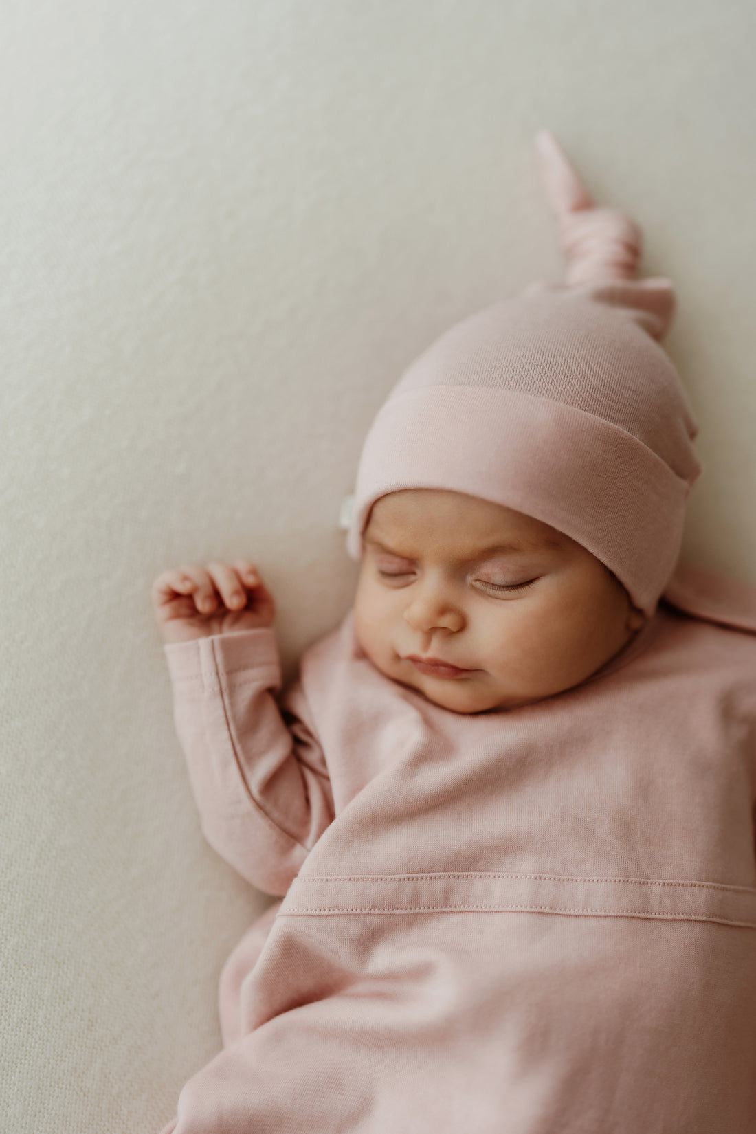 Merino Beanie - Cloud Pink Childrens Beanie from Jamie Kay NZ