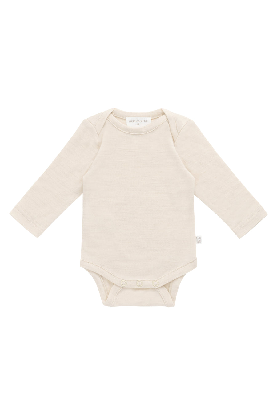 Merino Long Sleeve Envelope Bodysuit - Natural Childrens Bodysuit from Jamie Kay NZ