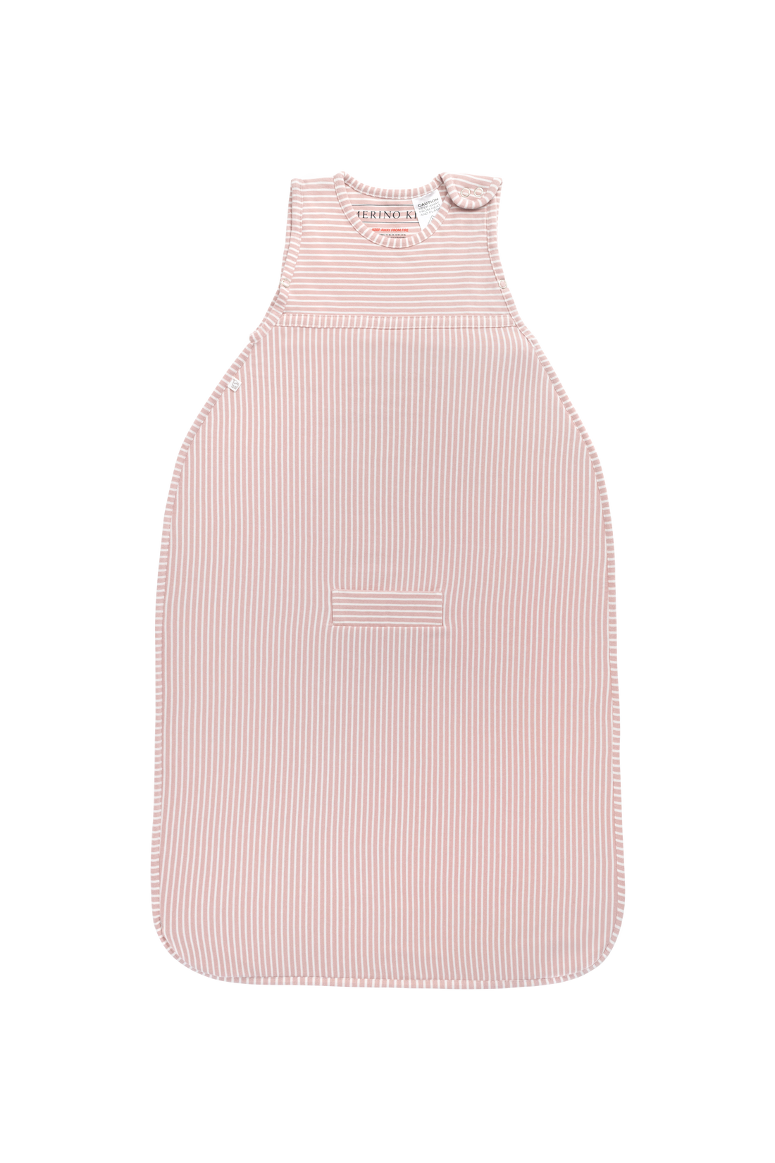 Merino Kids Go Go Bag - All Seasons - Misty Rose Stripe Childrens Sleeping Bag from Jamie Kay NZ