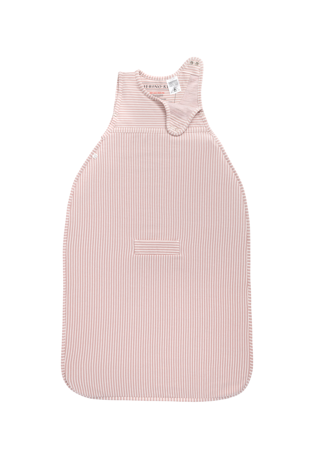 Merino Kids Go Go Bag - All Seasons - Misty Rose Stripe Childrens Sleeping Bag from Jamie Kay NZ