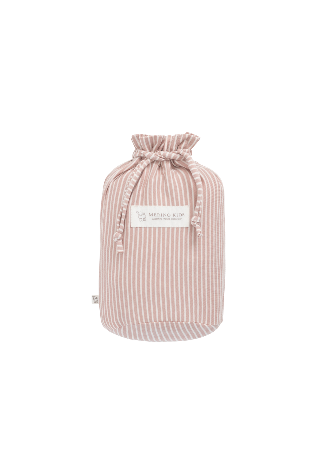 Merino Kids Go Go Bag - All Seasons - Misty Rose Stripe Childrens Sleeping Bag from Jamie Kay NZ