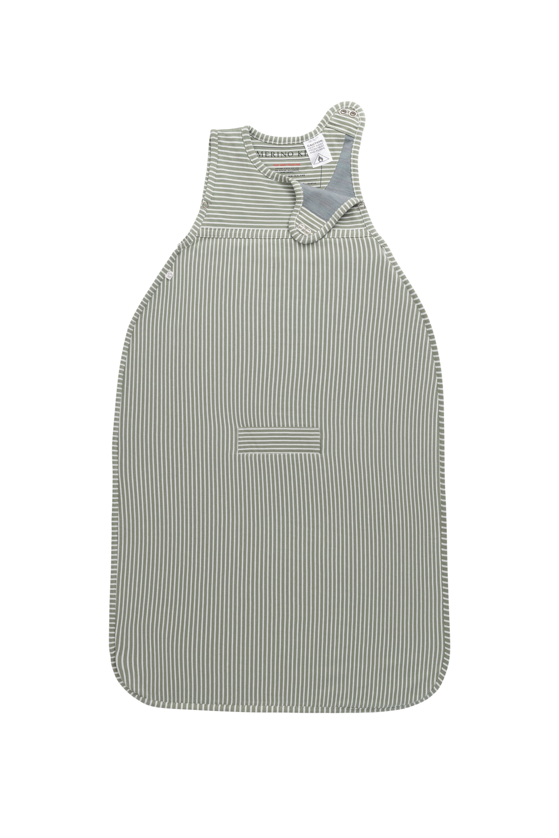 Merino Kids Go Go Bag - All Seasons - Olive Stripe Childrens Sleeping Bag from Jamie Kay NZ