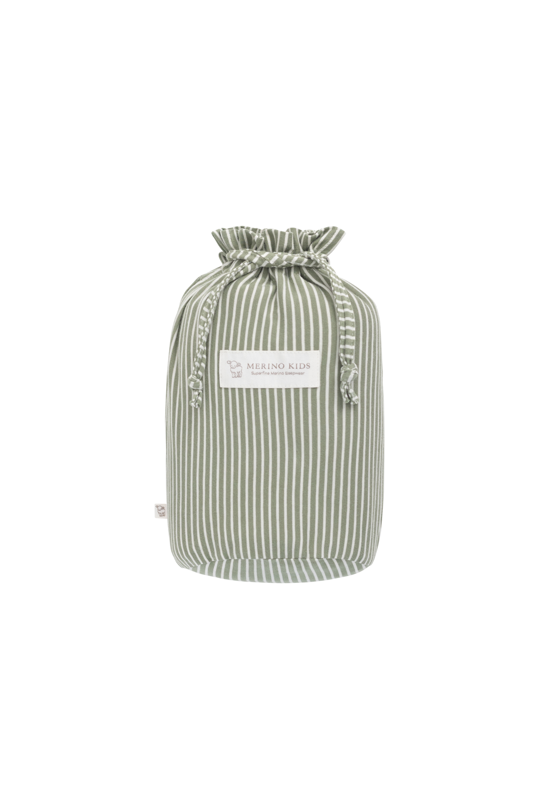Merino Kids Go Go Bag - All Seasons - Olive Stripe Childrens Sleeping Bag from Jamie Kay NZ