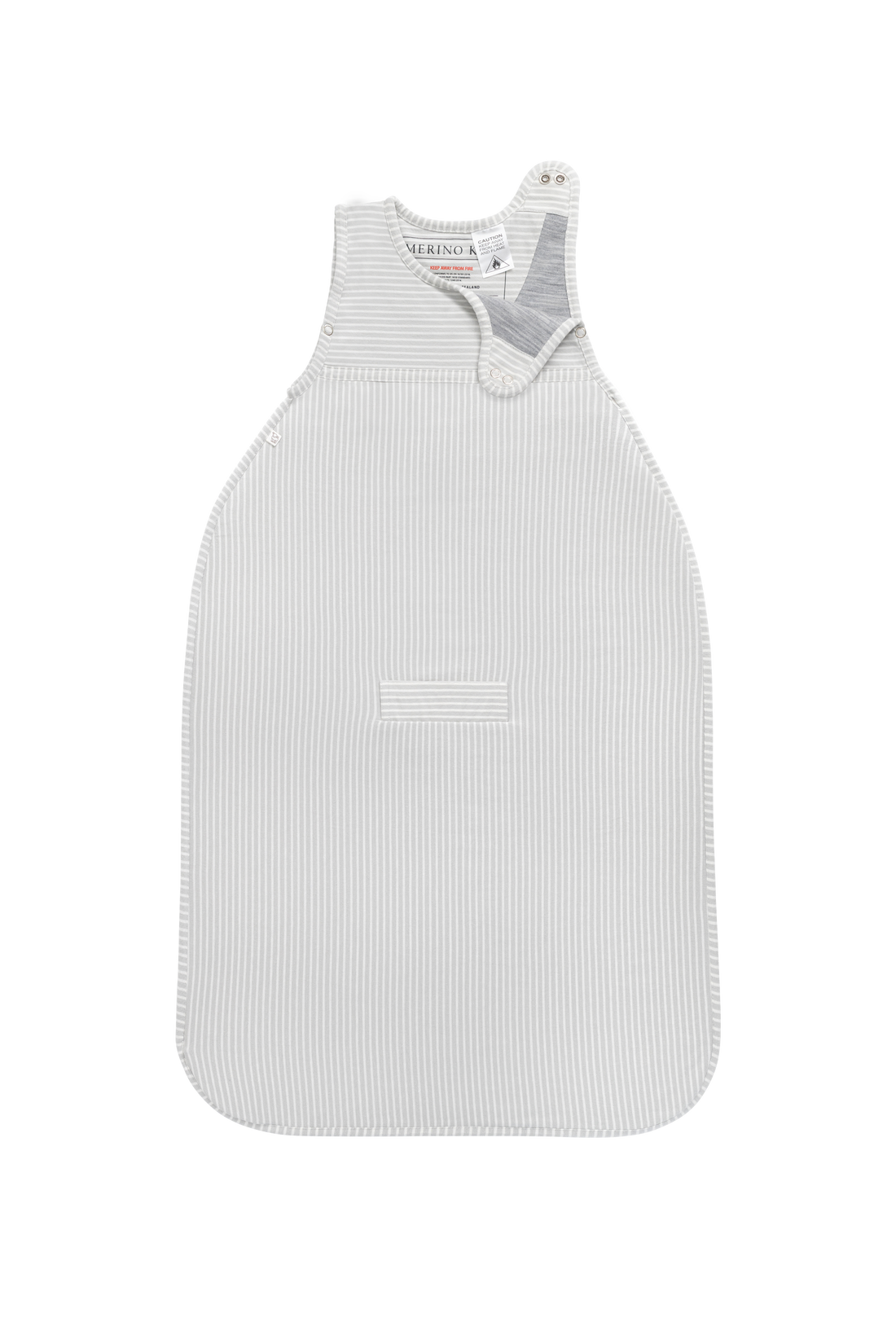 Merino Kids Go Go Bag - All Seasons - Turtle Dove Stripe Childrens Sleeping Bag from Jamie Kay NZ