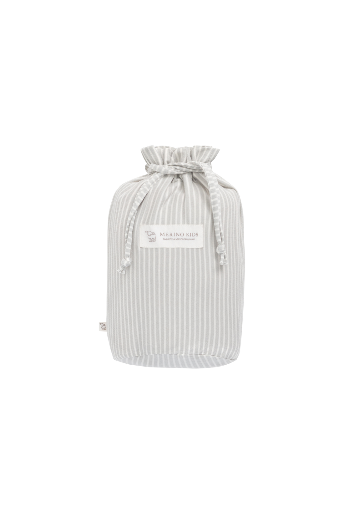 Merino Kids Go Go Bag - All Seasons - Turtle Dove Stripe Childrens Sleeping Bag from Jamie Kay NZ