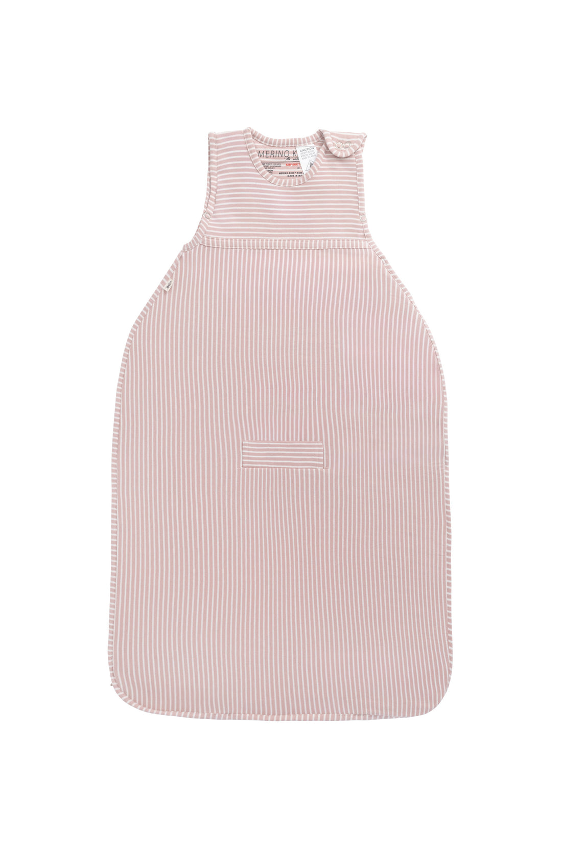 Merino Kids Go Go Bag - All Seasons - Misty Rose Stripe Childrens Sleeping Bag from Jamie Kay NZ