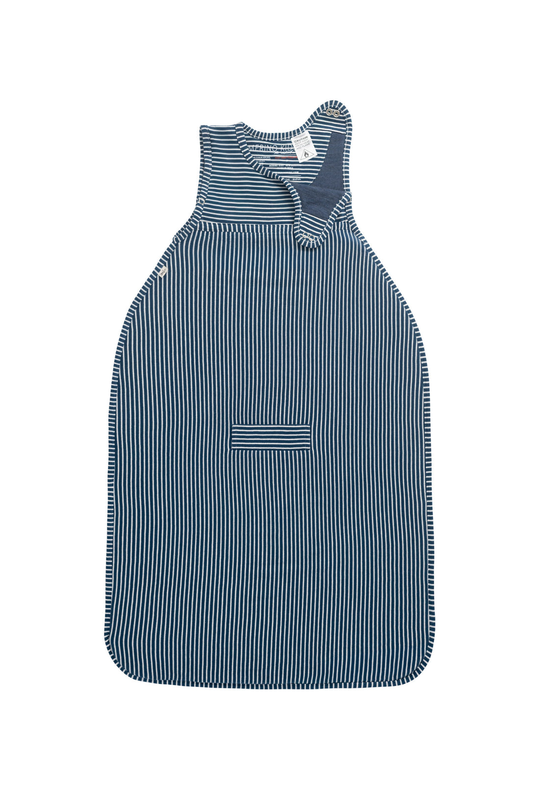 Merino Kids Go Go Bag - All Seasons - Navy Stripe Childrens Sleeping Bag from Jamie Kay NZ